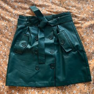 Faux Leather Skirt